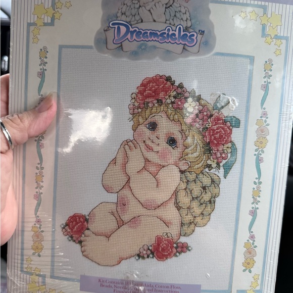 Dreamsicles Cross Stitch Kit with Cherub Design Item #48001, Say Your Prayers - Picture 1 of 5